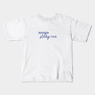 mango sticky rice - Thai blue - Flag color Kids T-Shirt